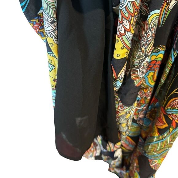 Revolve Johnny Was NWT Gardenia Floral Silk Midi Dress Size L - Picture 9 of 11